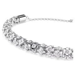 Dextera bracelet Round cut, White, Stainless steel