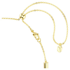 Dextera necklace Round cut, White, 18K gold plated
