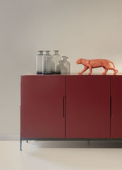 Panther Figurine, Coral Matte