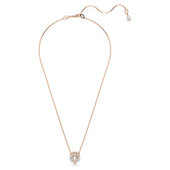 Dragon & Phoenix pendant Dragon’s claw, White, Rose gold-tone plated