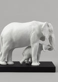 Leading The Way Elephants White Sculpture