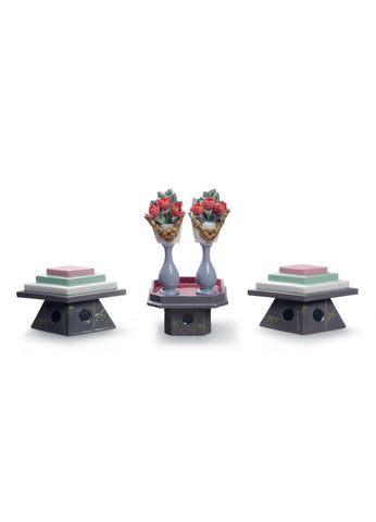 Tables For Sweets And Peach Flowers Figurine