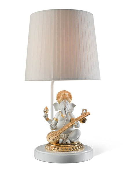 Veena Ganesha Table Lamp. Golden Luster (Us)