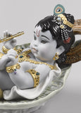 Krishna On Leaf Figurine