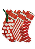 Christmas Stocking With Glitter Holiday Cards (Set of 60)