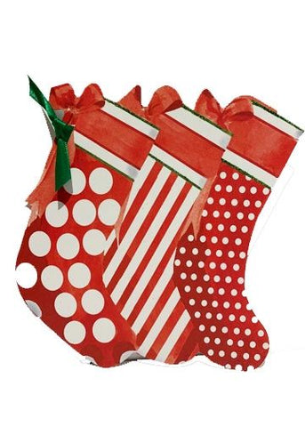 Christmas Stocking With Glitter Holiday Cards (Set of 60)