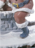 Down The Chimney Santa Figurine. Limited Edition