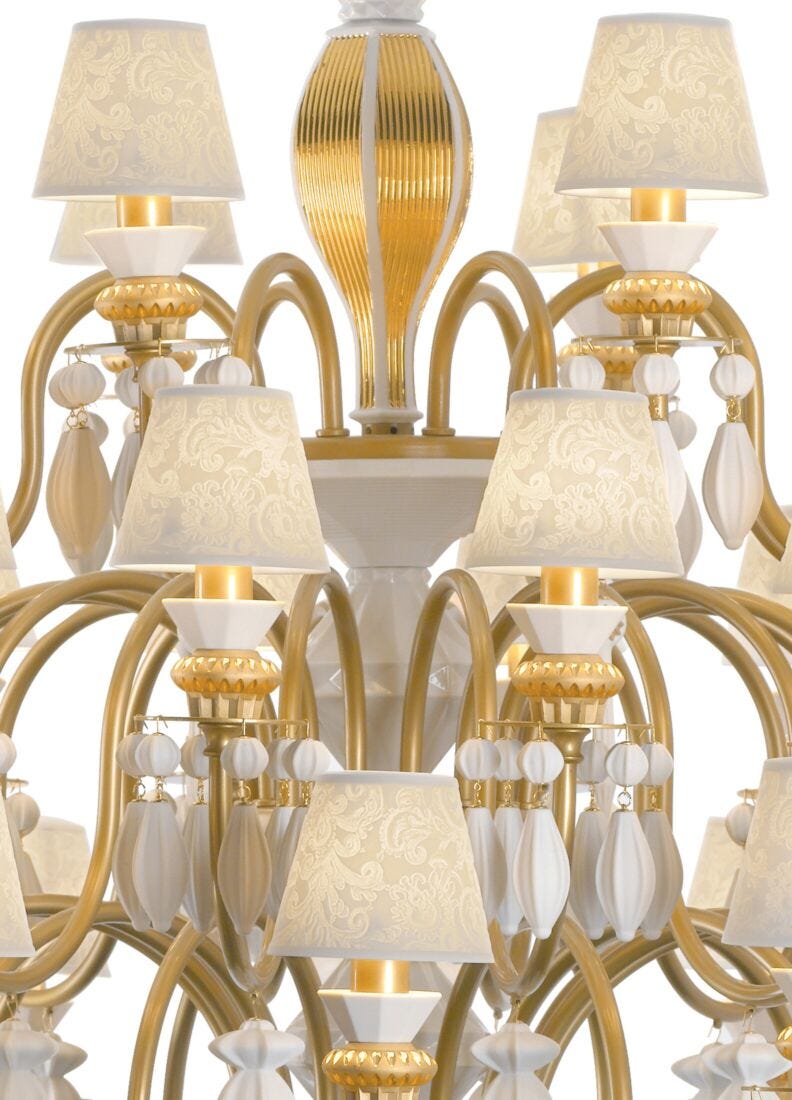 Belle De Nuit 40 Lights Chandelier. Golden Luster (us)