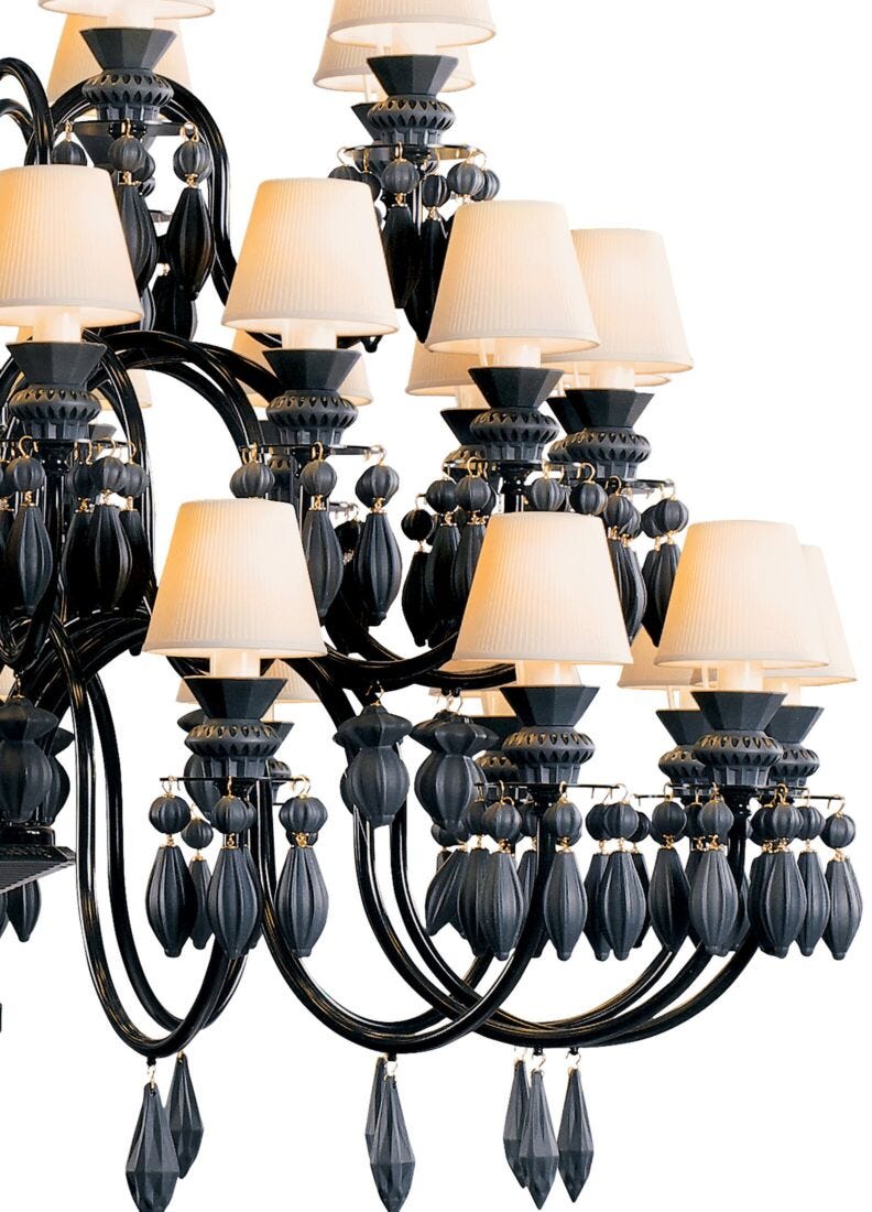 Belle De Nuit 40 Lights Chandelier. Absolute Black (us)