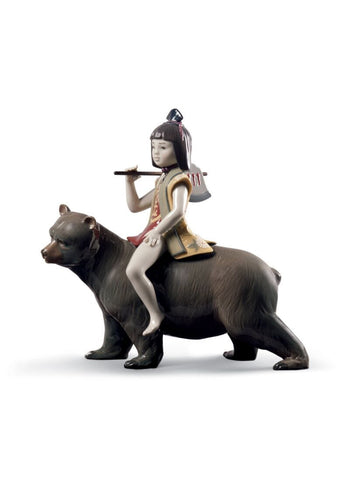 Kintaro And The Bear Figurine. Limited Edition