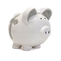 Faith Piggy Bank-Gray