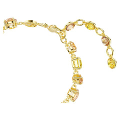 Gema bracelet Mixed cuts, Yellow, 18K gold plated
