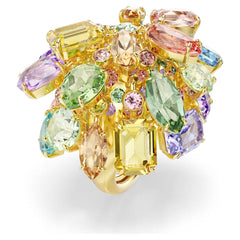 Gema cocktail ring Mixed cuts, Multicolored, 18K gold plated