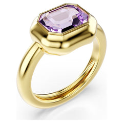 Gema motif ring Set (3), Multicolored, 18K gold plated