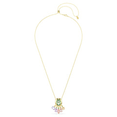 Gema pendant Mixed cuts, Dangling crystals, Multicolored, Gold-tone plated