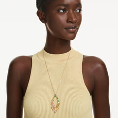 Gema pendant Mixed cuts, Multicolored, Gold-tone plated