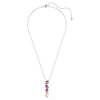 Gema pendant Mixed cuts, Pink, Rhodium plated