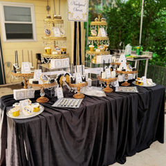Elegant Wedding After-Party Dessert Table for an Entiment Setting