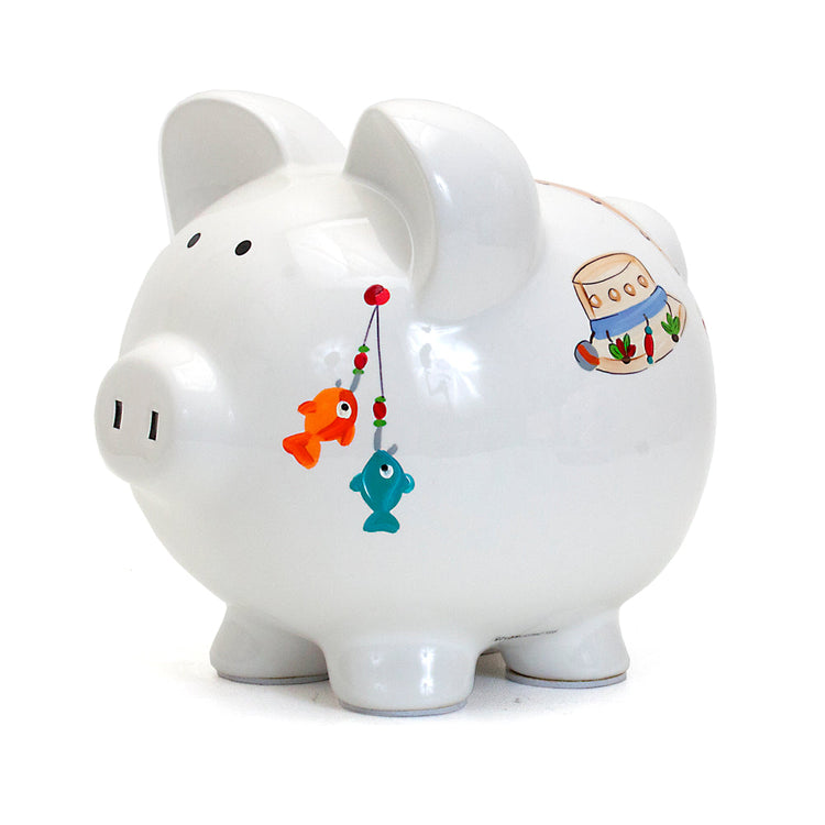 Gone Fishing Piggy Bank