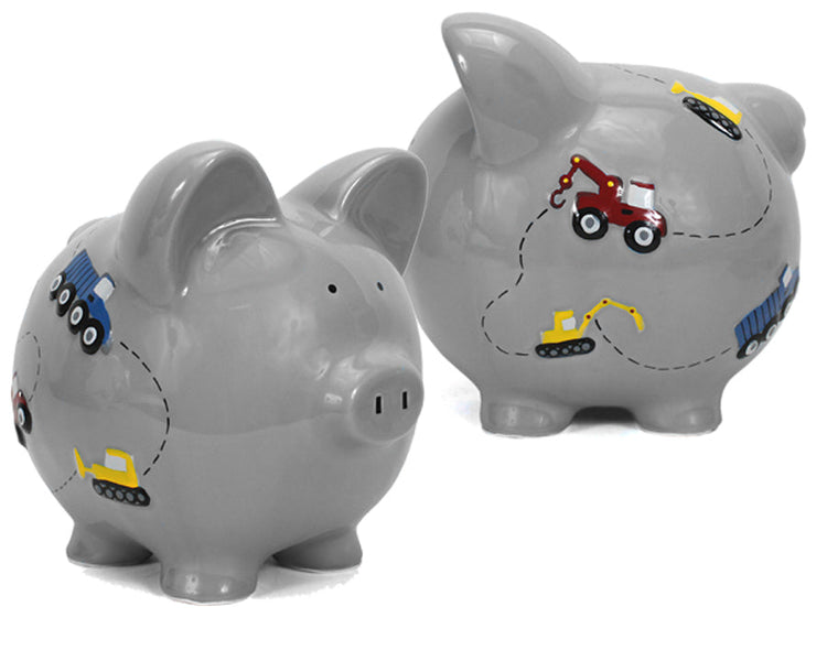 Gray Construction Piggy Bank