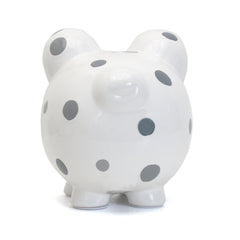 Gray Multi-Dot Piggy Bank
