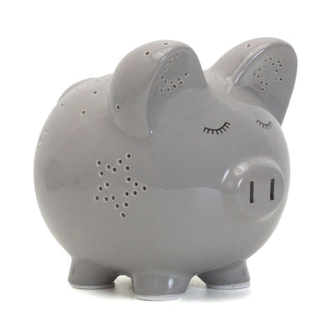 Gray Night Light Pig