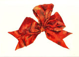 Scarlet Satin Bow Personalized Christmas Cards (Min 50)
