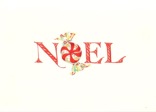 Candy Noel Personalized Christmas Cards (Min 50)