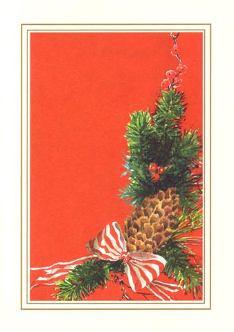 Spruce Cone Personalized Christmas Cards (Min 50)
