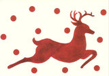 Red Dot Deer Personalized Christmas Cards (Min 50)