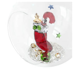Holiday Cheers Stocking and Candy Ball Ornament Multicolored