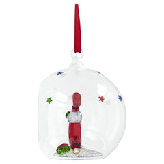 Holiday Cheers Stocking and Candy Ball Ornament Multicolored