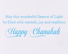 Warmth, Joy and Tradition Chanukah Greeting Card