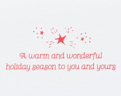 Wonderful Holiday Season Christmas Greeting Card