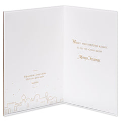 A Child is Born Religious Christmas Greeting Card
