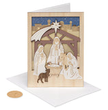 A Child is Born Religious Christmas Greeting Card