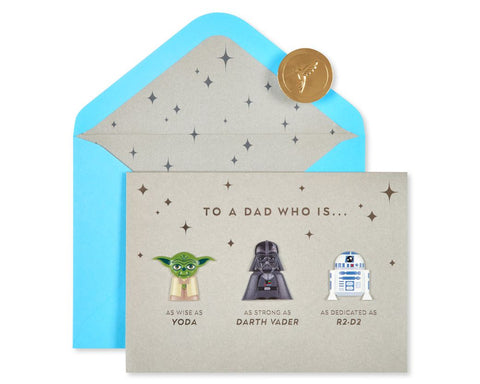 BEST DAD IN THE GALAXY STAR WARS FATHER’S DAY GREETING CARD