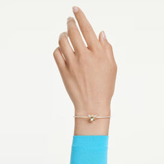 Idyllia bangle Mixed cuts, Bee, Multicolored, Gold-tone plated