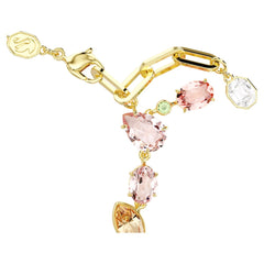 Idyllia bracelet Mixed cuts, Mixed motifs, Multicolored, 18K gold plated