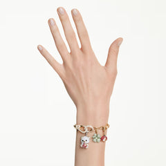 Idyllia bracelet Mixed cuts, Mixed motifs, Multicolored, 18K gold plated