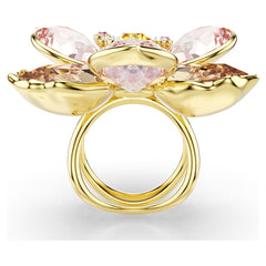 Idyllia motif ring Mixed cuts, Flower, Multicolored, 18K gold finish - LAST IN STOCK