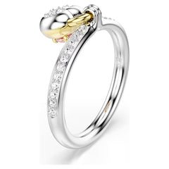 Idyllia motif ring Mixed cuts, Heart, Pink, Mixed metal finish