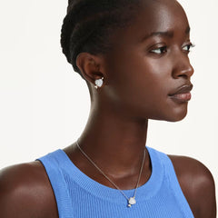 Idyllia set Mixed cuts, Heart with arrow, White, Rose gold-tone plated