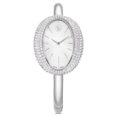 Imber bangle watch Swiss Made, Metal bracelet, Silver tone, Stainless steel