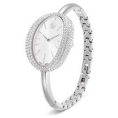 Imber bangle watch Swiss Made, Metal bracelet, Silver tone, Stainless steel