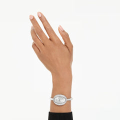 Imber bangle watch Swiss Made, Metal bracelet, Silver tone, Stainless steel