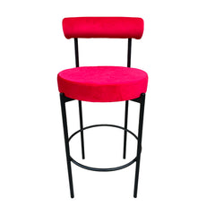 Kaya Barstool - Black/Red Cushion RENTAL