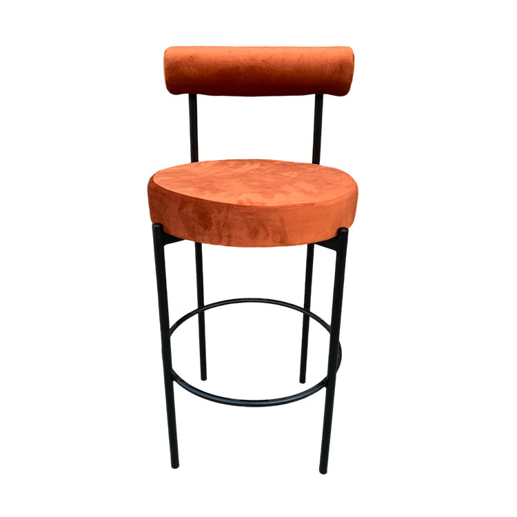 Kaya Barstool - Black/Rust Cushion RENTAL
