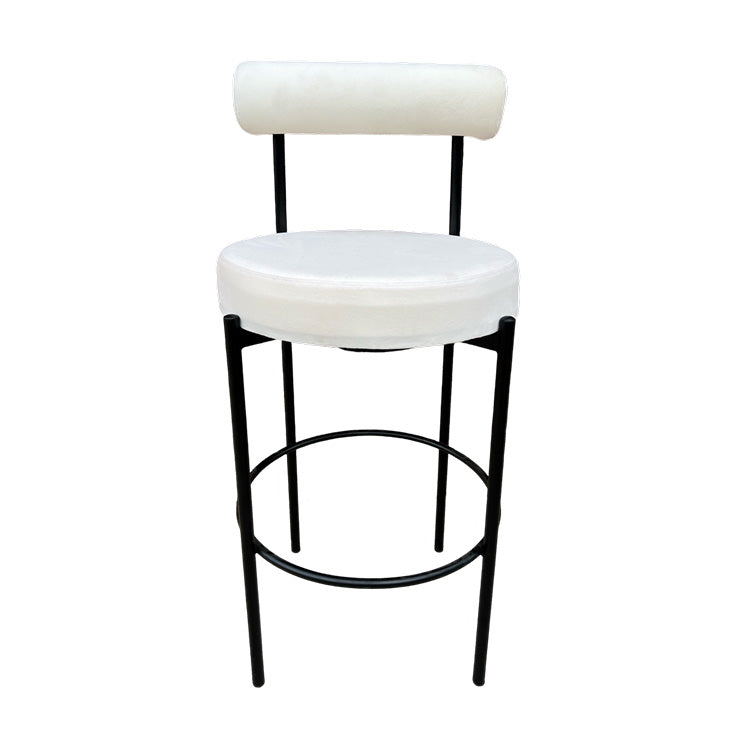 Kaya Barstool - Black/White Cushion RENTAL