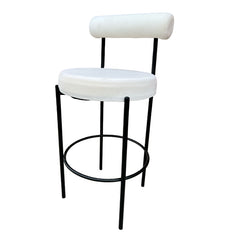 Kaya Barstool - Black/White Cushion RENTAL